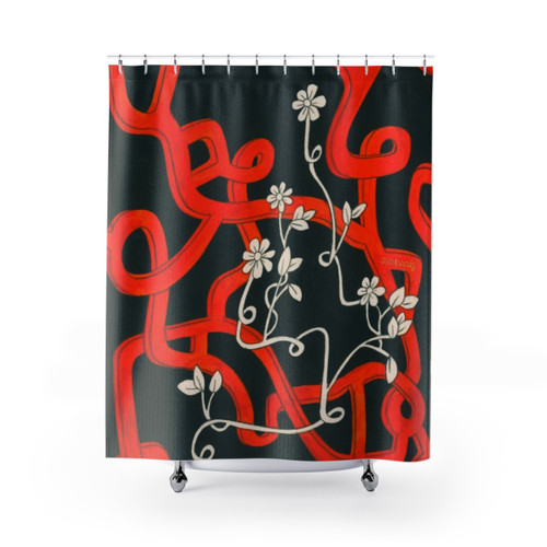The Night Garden Shower Curtains - Floral and Urban Design