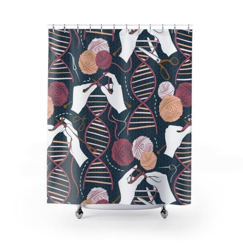Knitting DNA Shower Curtains with Microscopic Molecule Design