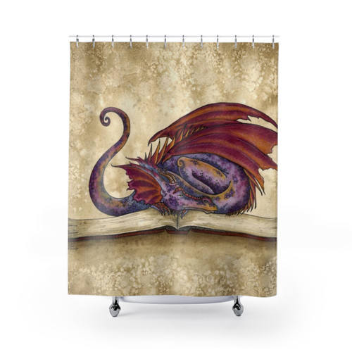 Bookworm Fantasy Shower Curtain