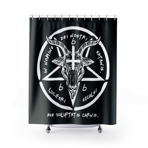 Occult Baphomet Satanic Shower Curtain