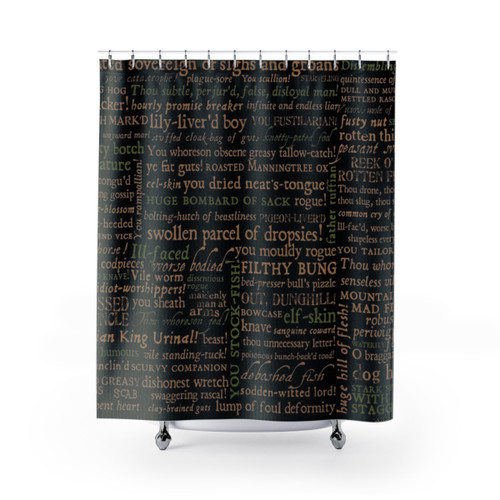 Shakespeare Insults Dark Revised Edition Shower Curtains