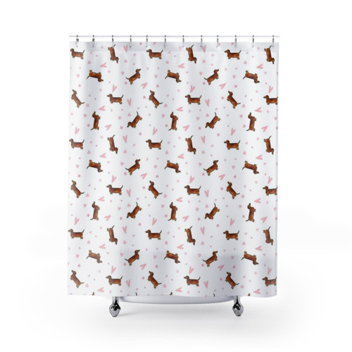 Dachshund Pattern Shower Curtain