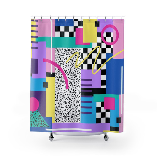 Memphis Pattern 110 Retro 90s 80s Shower Curtains