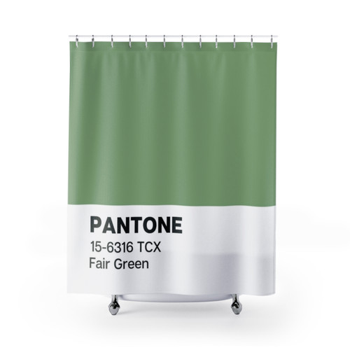 Pantone Fair Green Shower Curtains - Aesthetic Trend 2022
