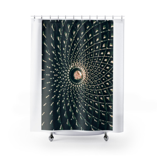 Elegant candle lid shower curtains for a stylish bathroom