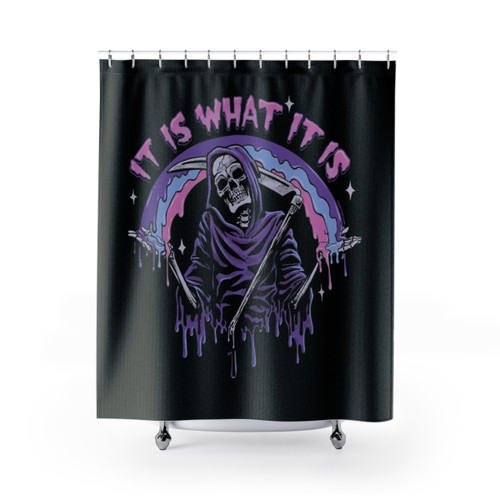 Pastel Goth Grim Reaper Shower Curtain