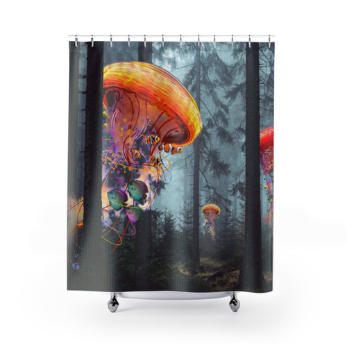 Fantasy Jellyfish Shower Curtain for Kids' Bathroom