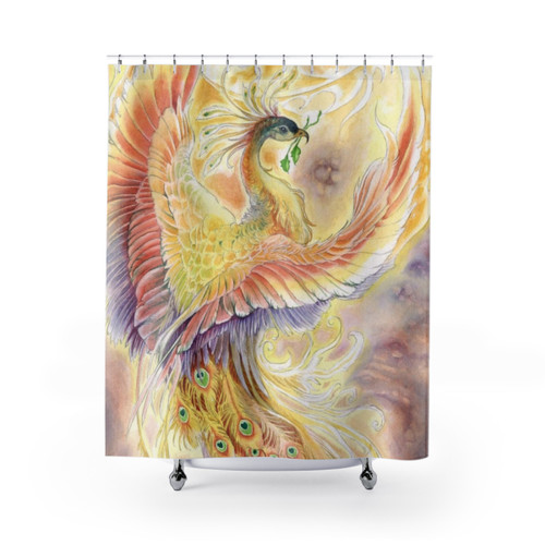 Stunning Phoenix Rising Shower Curtain