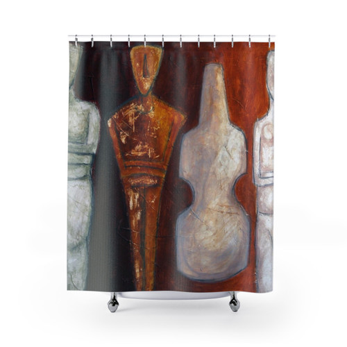 Cycladic Idols Shower Curtains