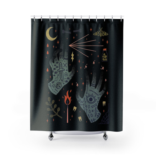 Hex Witch Shower Curtains for Spooky Halloween Decor