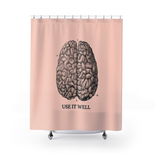 Brain Shower Curtain - Anatomical Art for Intelligent Minds