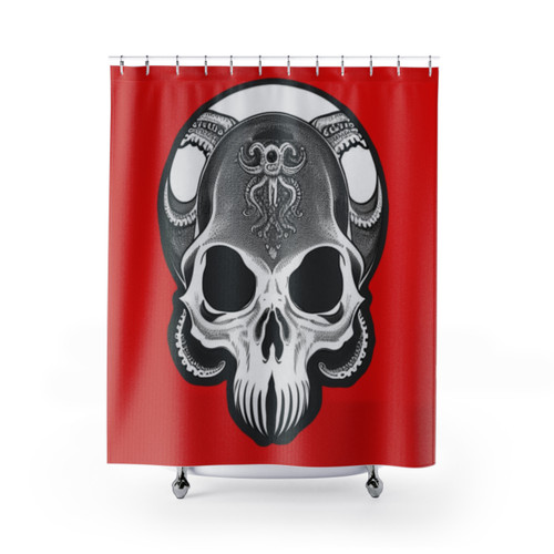 Cephalopod Skull Shower Curtains - Unique and Creepy Bathroom Decor