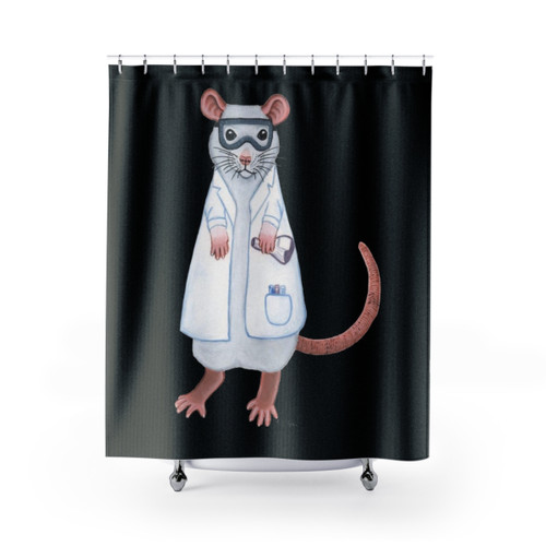 Lab Rat Themed Shower Curtain