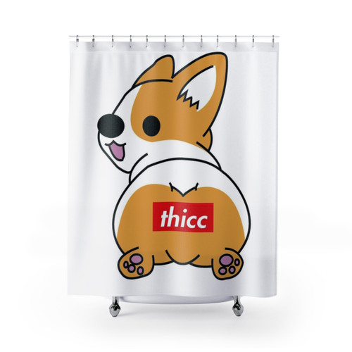 Corgi Butt Themed Shower Curtain