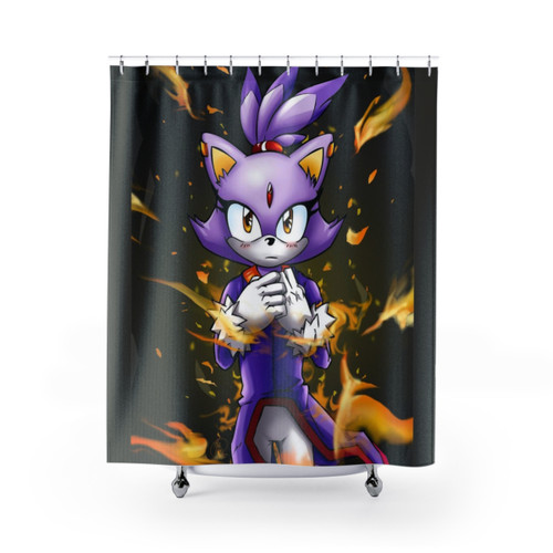 Blaze the Cat Shower Curtain
