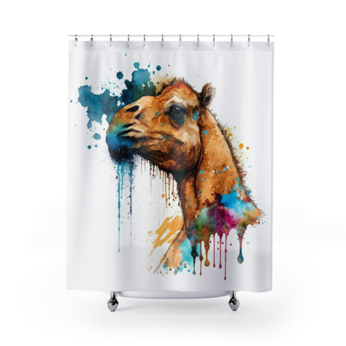 Watercolor Camel Shower Curtain