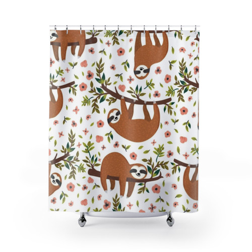 Cute Sloth Shower Curtain