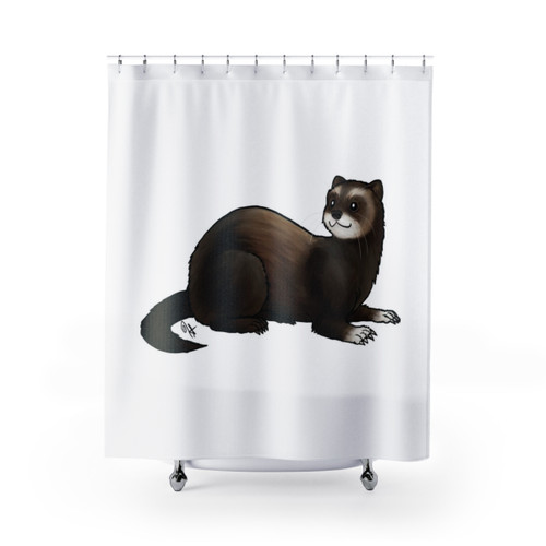Ferret Shower Curtains with Cute Cartoon Designs