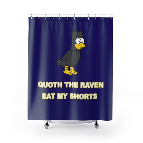 Bart Simpson Raven Halloween Shower Curtain