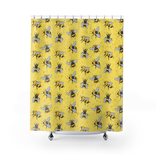 Bees? Shower Curtains - Aesthetic Bee Pattern Design