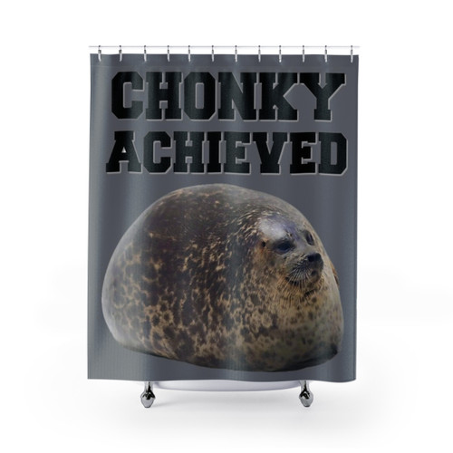 Chonky Seal Shower Curtain - Adorable Chunky Seal Design