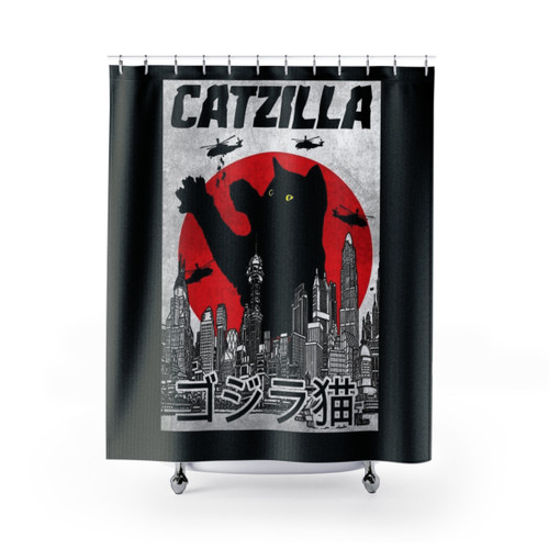 Catzilla Cat Shower Curtains