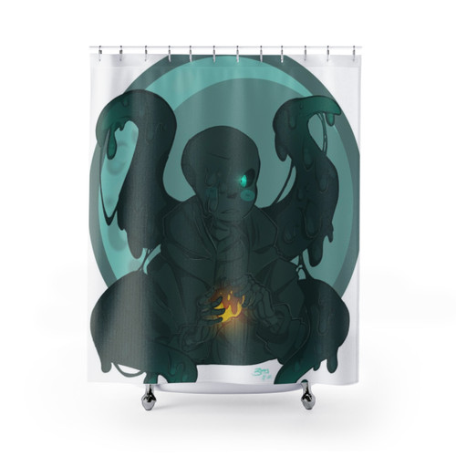 Nightmare Sans Digital Art Shower Curtain