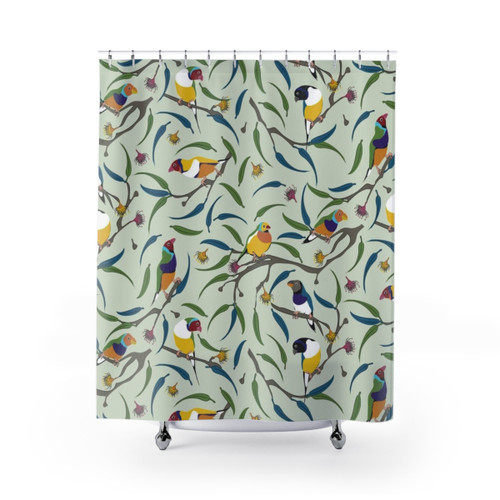 Australian Gouldian Finch Shower Curtain