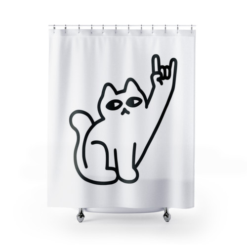 Cats Like Metal Shower Curtain