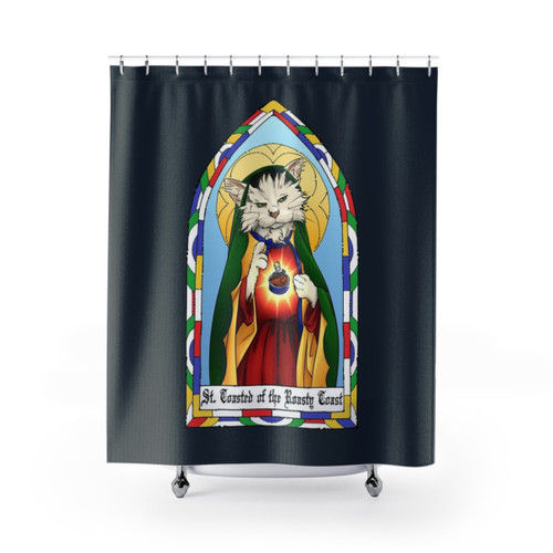 Saint Toasted Shower Curtains for Bathroom