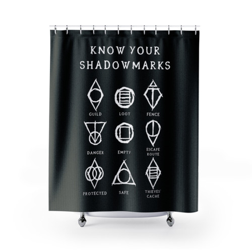 Skyrim Shadowmarks (Light) Shower Curtains