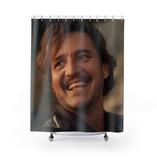 Pedro Pascal Smile Meme Shower Curtain