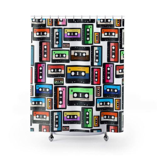 Retro Cassette Tape Shower Curtains
