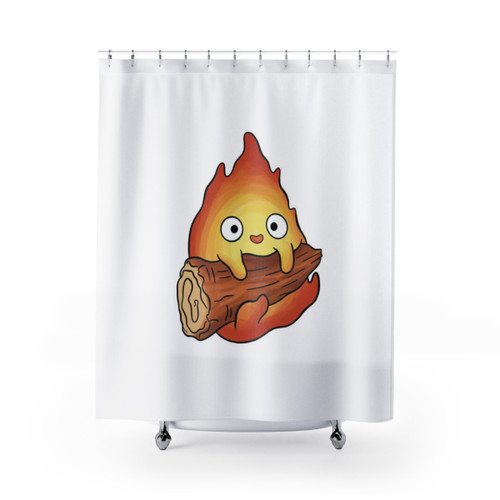 Calcifer Themed Shower Curtains from Howl's Moving Castle