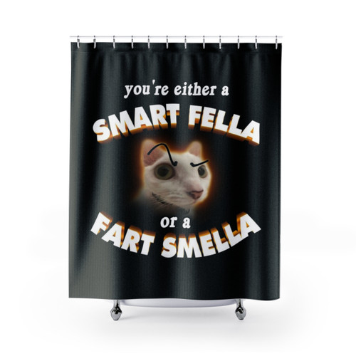 Funny "You're a Smart Fella" Shower Curtain"