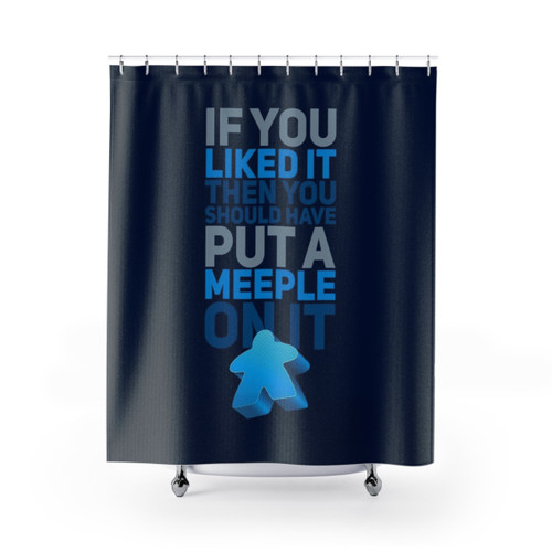 Funny Board Game Meeple Shower Curtain