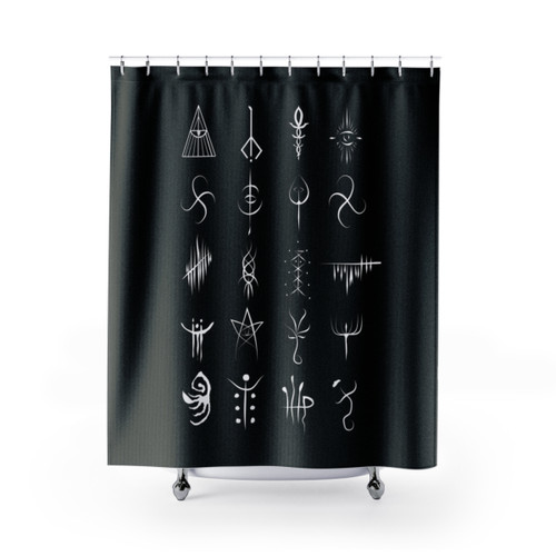 Bloodborne Caryll Runes Shower Curtain