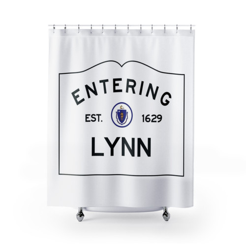 Entering Lynn Massachusetts Road Sign Shower Curtains