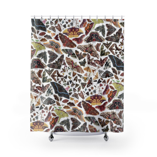 Watercolor Moths of North America Shower Curtain