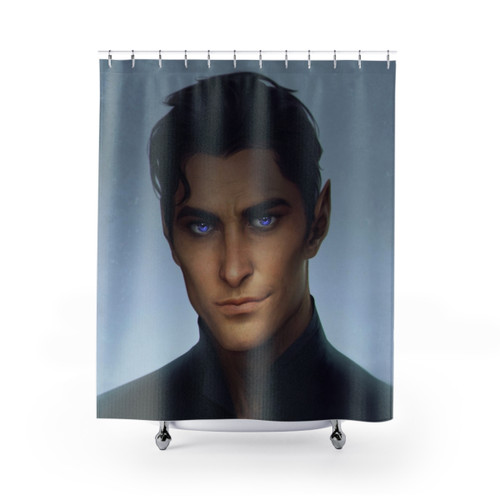 Rhys Shower Curtains featuring the High Lord of the Night Court from A Court of Thorns and Roses