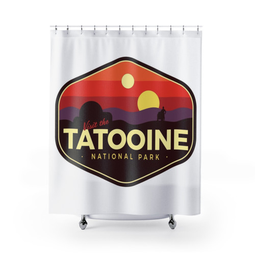 Tatooine National Park Sci-Fi Themed Shower Curtain