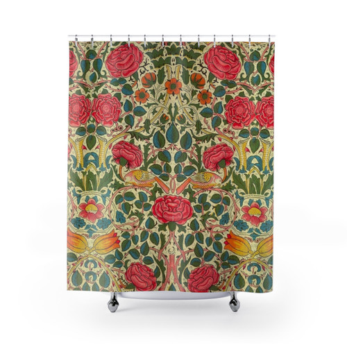 Vintage Rose Chintz Shower Curtains