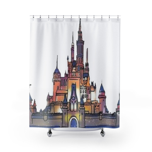 CASTLE Themed Shower Curtain - Magical Bathroom Decor