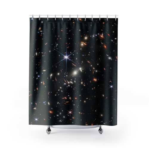 James Webb's Deep Field Space Poster Shower Curtains