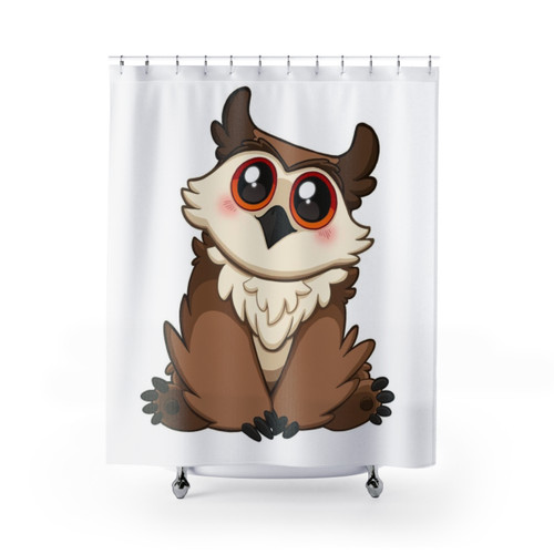 Adorable Owlbear Shower Curtain - Cute D&D Decor
