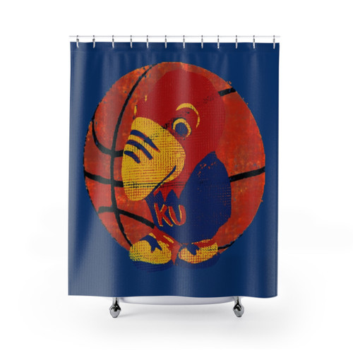 Jayhawk Basketball Shower Curtains