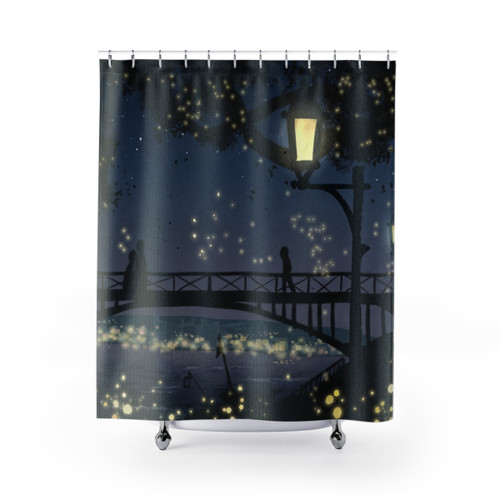 The Night Bridge Shower Curtain - Stylish Bathroom Decor