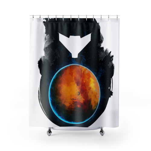 Prime Sci-Fi Shower Curtains featuring Metroid inspired design