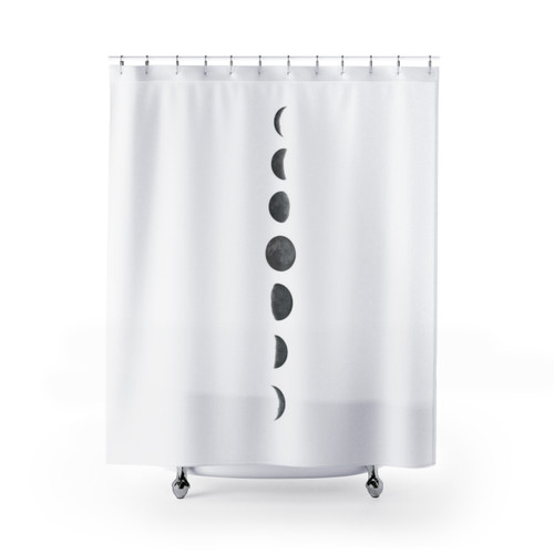 Moon Phases Shower Curtains - Celestial Bathroom Decor