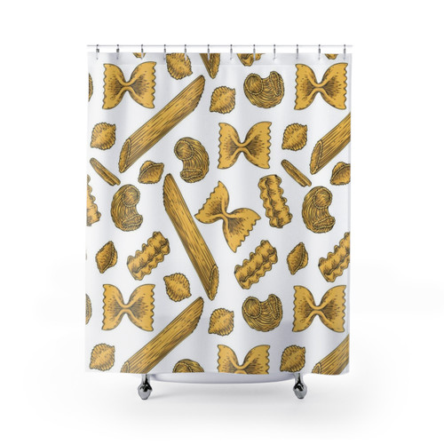 Pasta Shower Curtain - Colorful Noodle Design